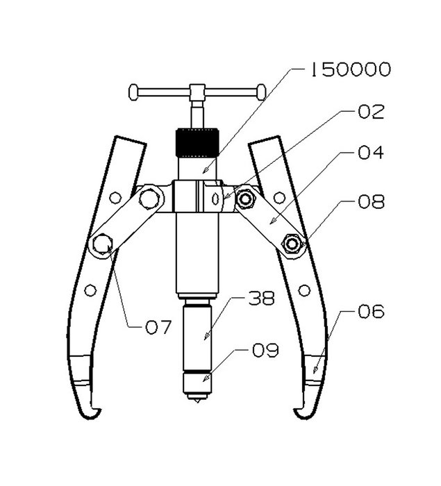 Extractor Hidráulico Forza 3 Patas 225X260